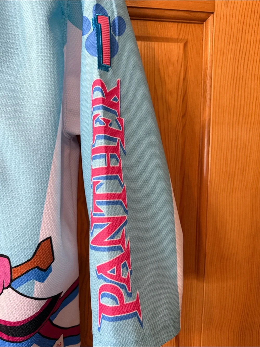 Pink Panther Jersey in Light Blue & White by Headgear Classics